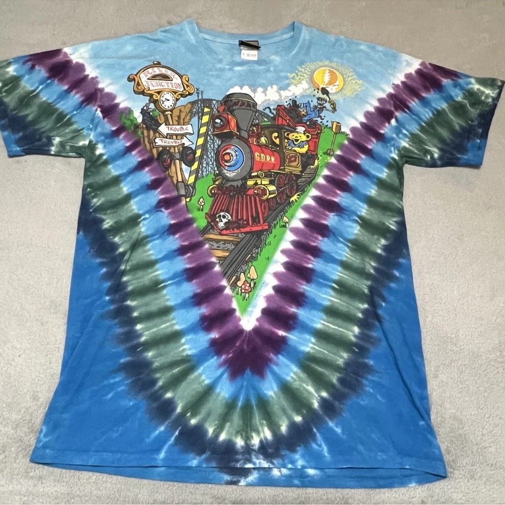 Grateful dead River Junction Casey Jones  Psychedelic Tie Dye T-shirt XL 2011